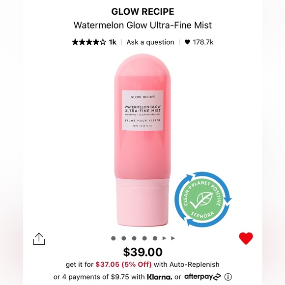 Glow Recipe Watermelon Glow Ultra-Fine Hydrating Mist - Picture 2 of 15